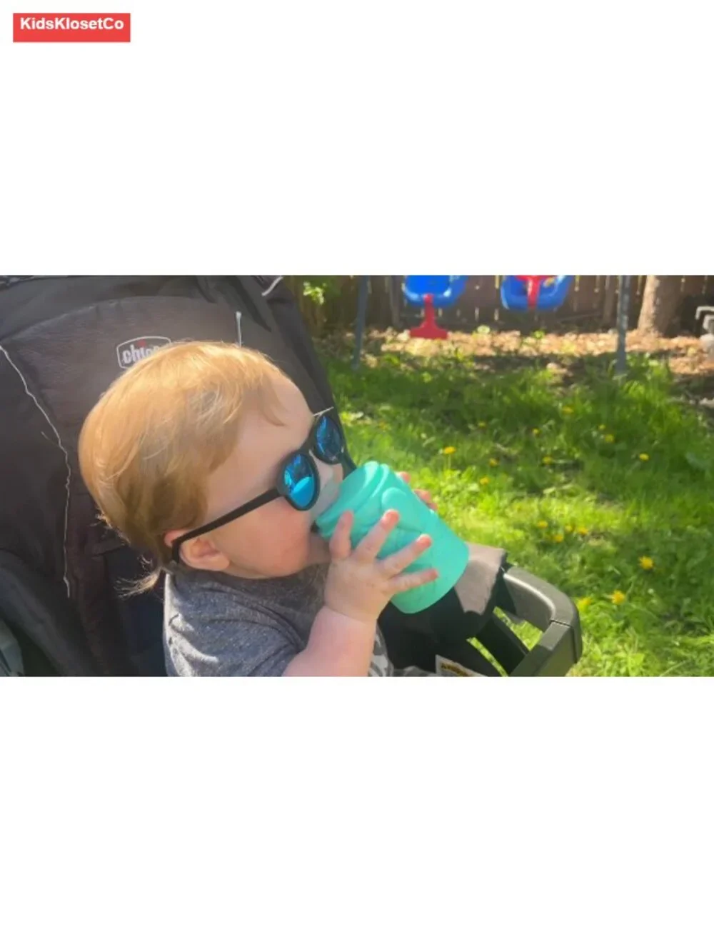 UV400 Polarized Baby Sunglasses with Strap - Flexible Frame for 0-24 Months